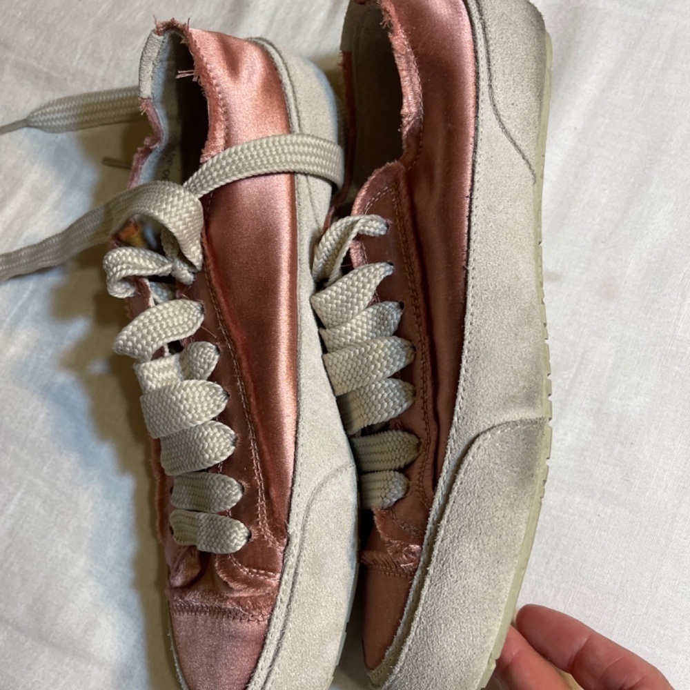 Rose Satin Sneakers suede lining - Picture 8 of 12